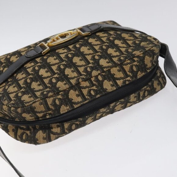 Authentic Christian Dior Trotter Canvas Shoulder Bag Black - Picture 13 of 16